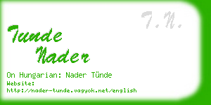 tunde nader business card
